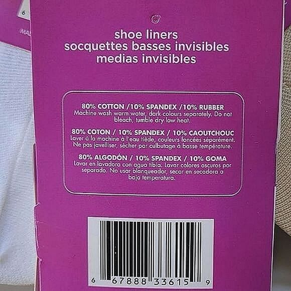 Lot of 3 | NWT Comfy Toes Low Cut Shoe Liners 3-Packs - Picture 3 of 4